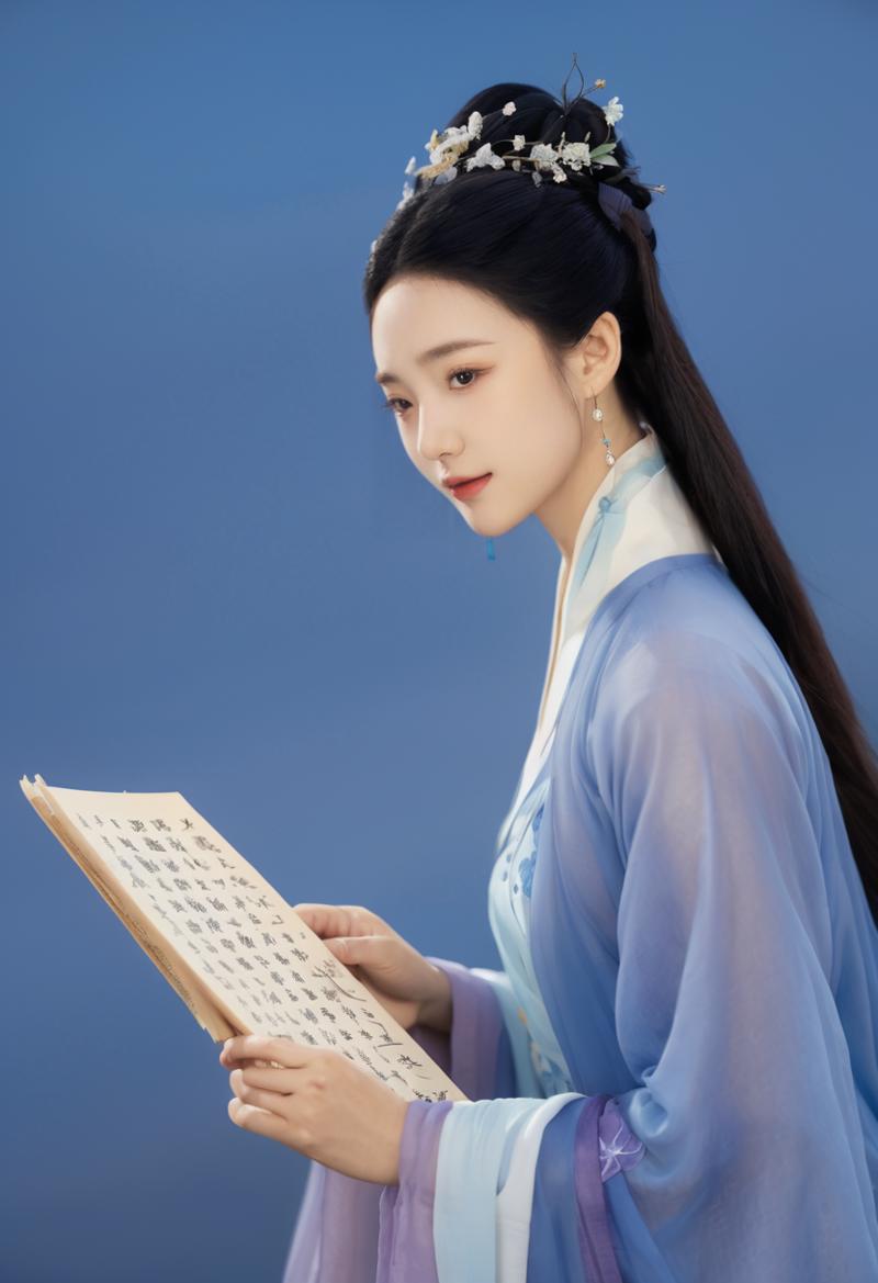 01888-483340751-(blue_1.3)_In the courtyard of ancient Chinese architecture, holding a paper,(She engages in poetry exchanges in a study or a ga.png